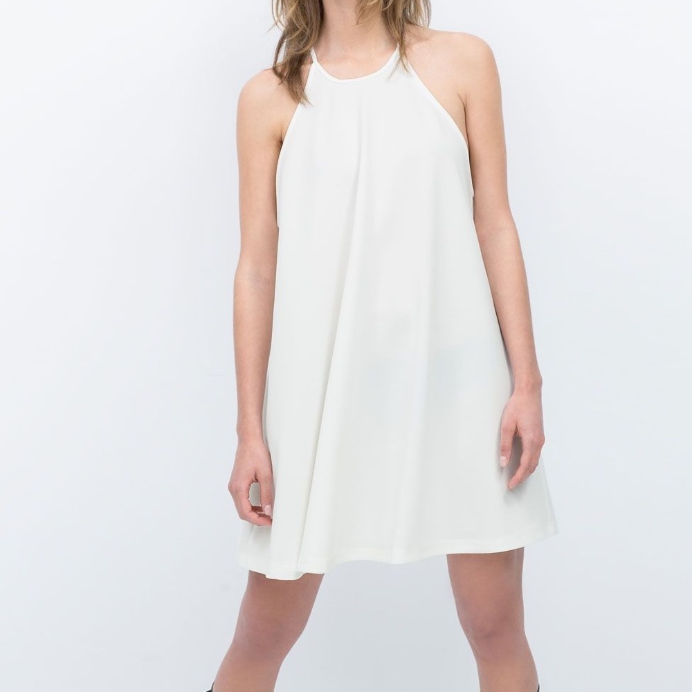 Zara Black Halter Mini Dress